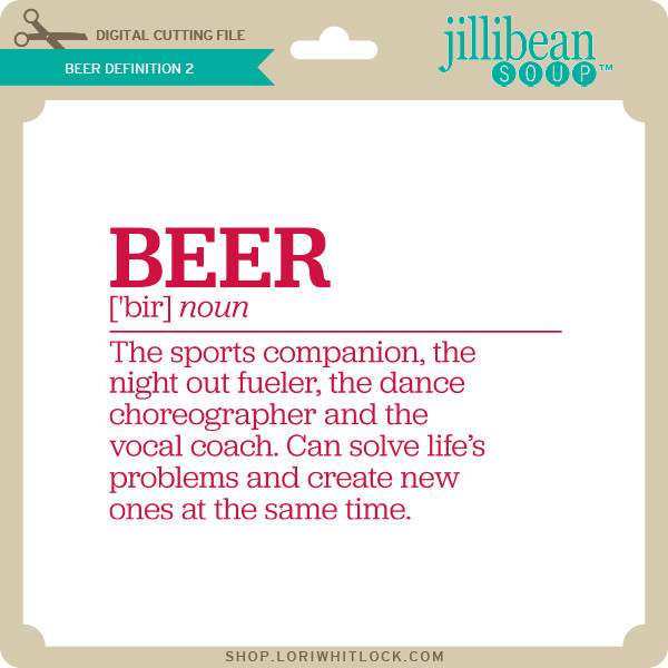 Beer Definition 2 - Lori Whitlock's SVG Shop
