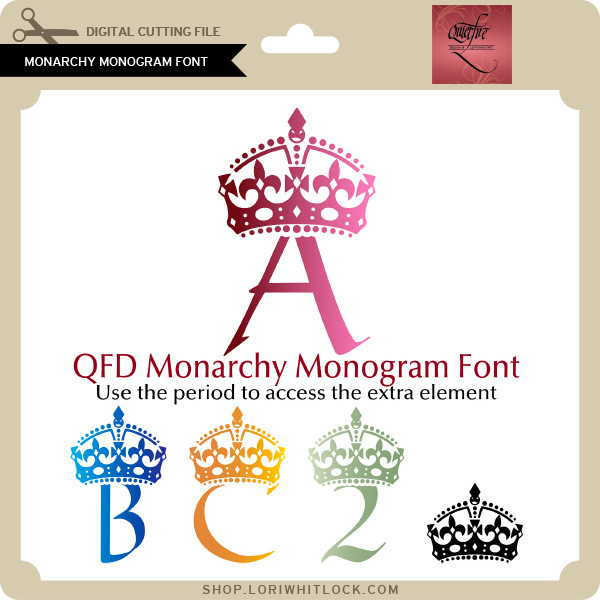 Monarchy Monogram Font - Lori Whitlock's SVG Shop