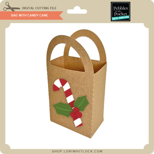 Print Pattern Candy Cane Leather Tote Bag main image 0