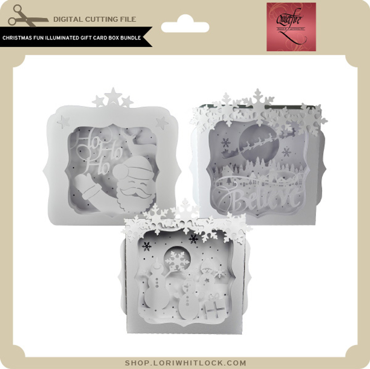 Christmas Gift Card Holder Bundle - Lori Whitlock's SVG Shop