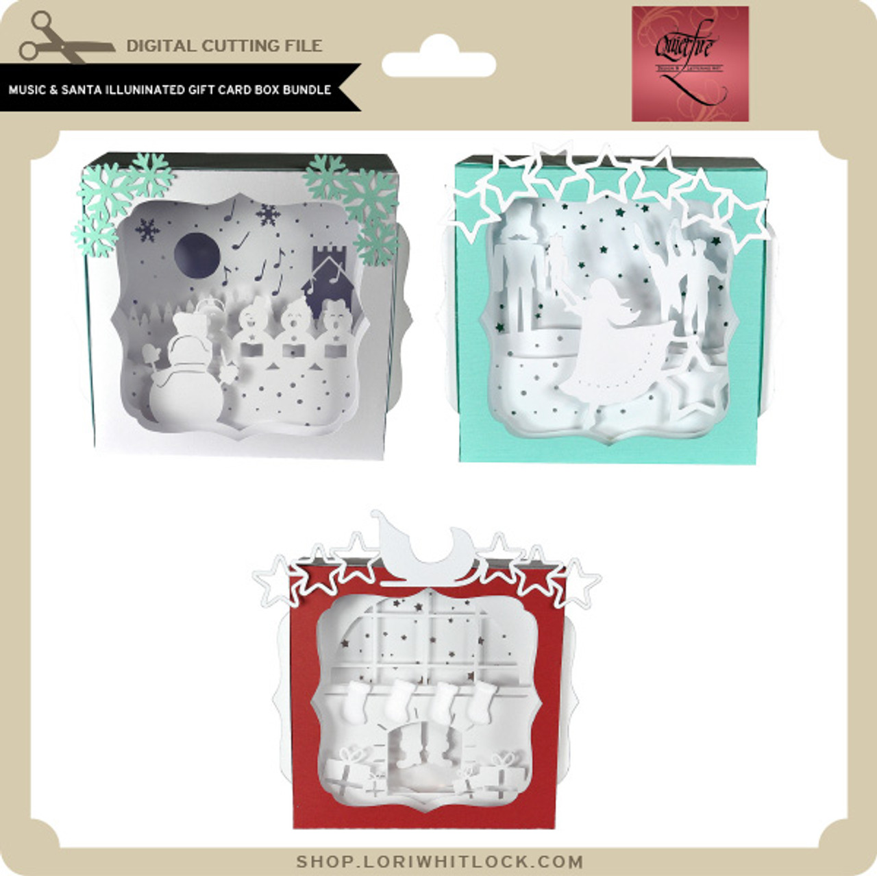 Santa Gift Card Holder 2 - Lori Whitlock's SVG Shop