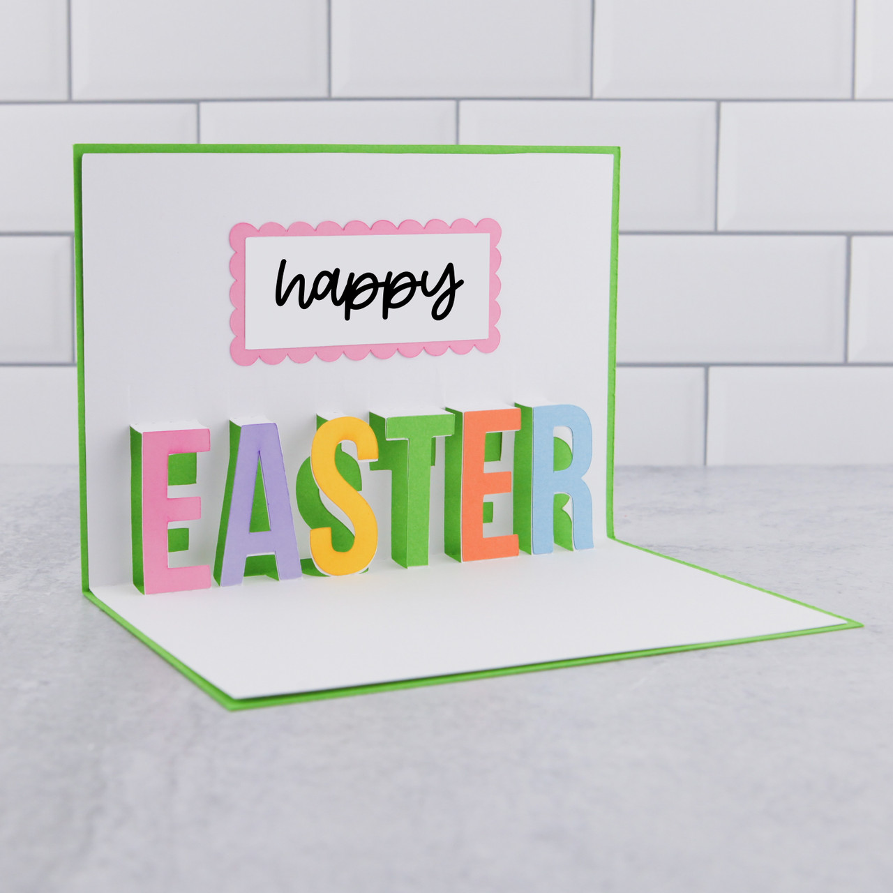 5X7 Pop Up Card Happy Easter - Lori Whitlock's SVG Shop