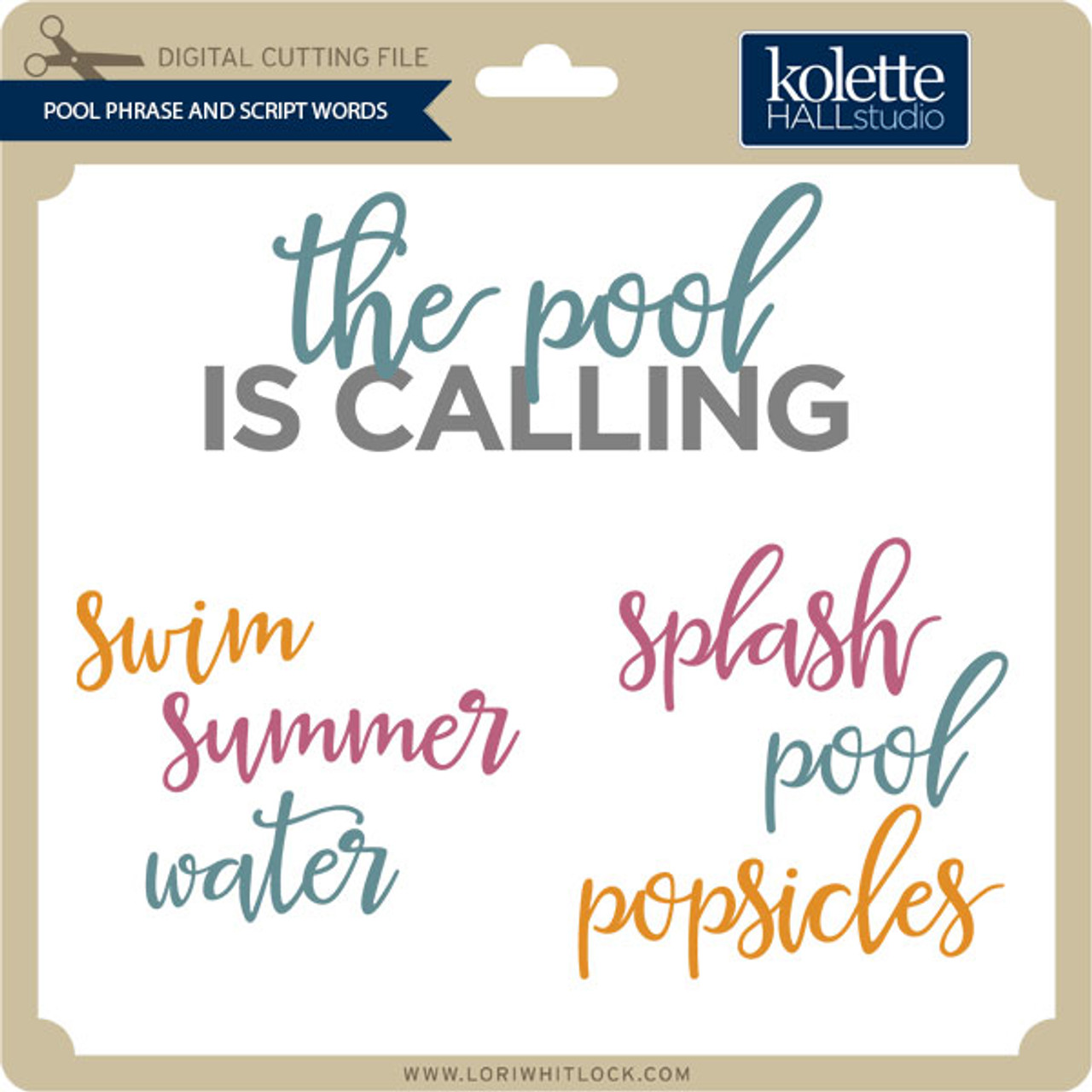 Pool Phrase and Script Words Lori Whitlock's SVG Shop