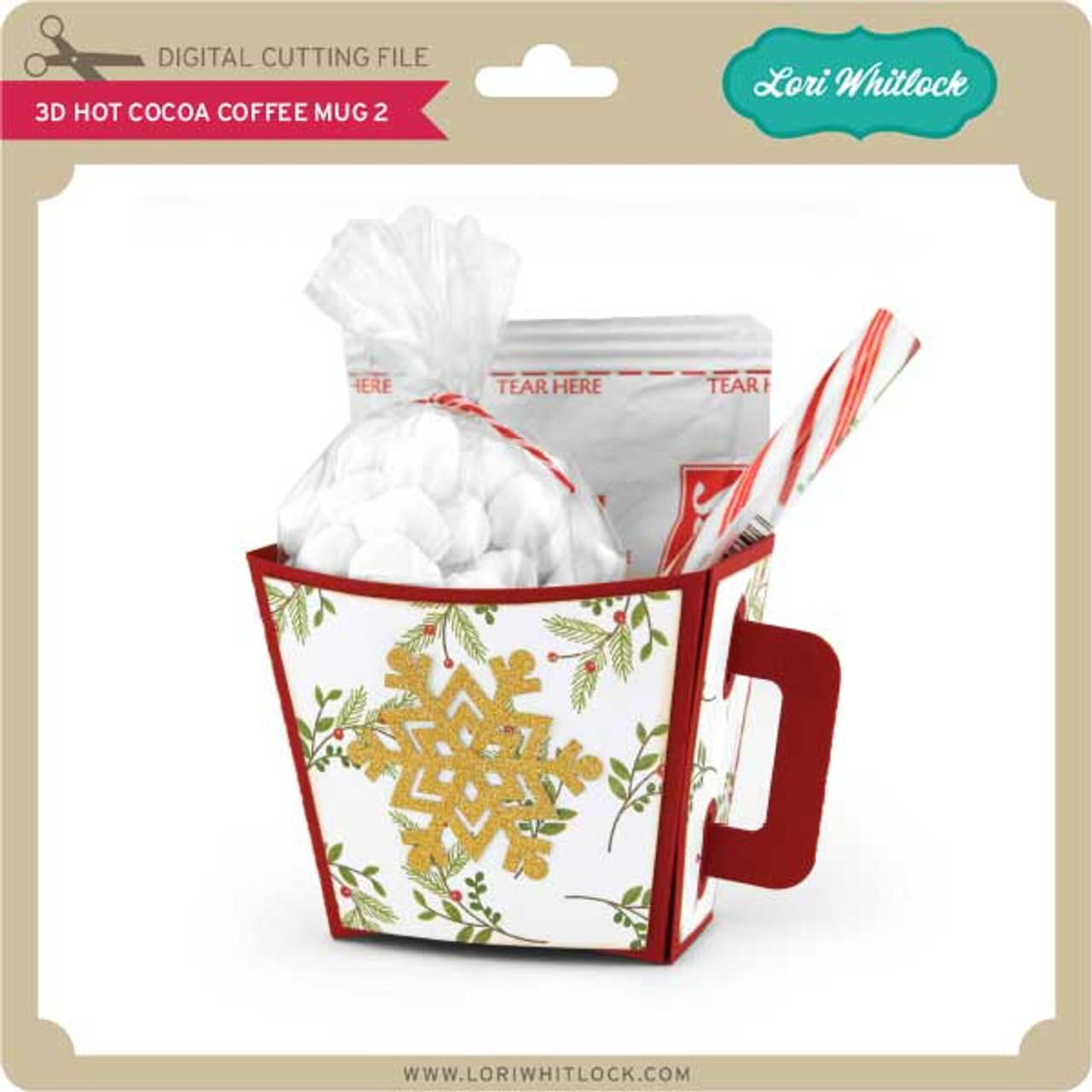 3D Hot Cocoa Mug Christmas Bundle - Lori Whitlock's SVG Shop