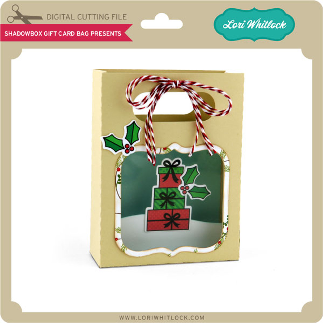 Christmas Present Gift Card Holder SVG File for Cricut