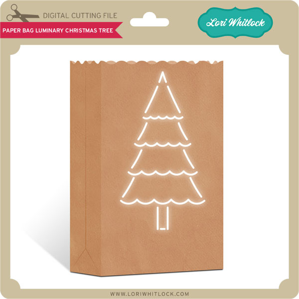 Paper Bag Luminary Christmas Tree Lori Whitlock's SVG Shop