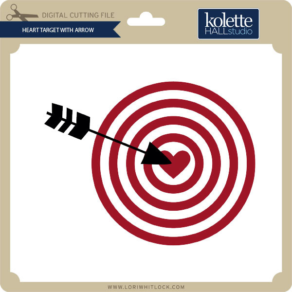 Target Store Heart Heart Target With Arrow - Lori Whitlock's SVG Shop