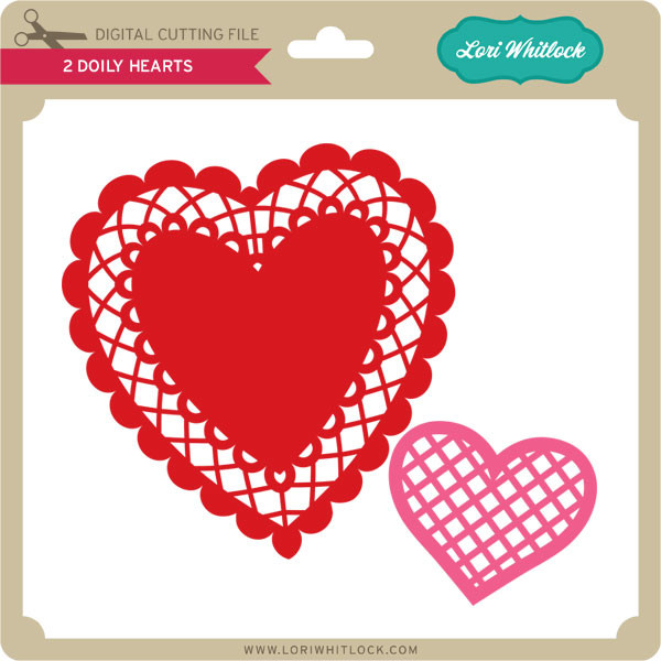 2 Doily Hearts - Lori Whitlock's SVG Shop