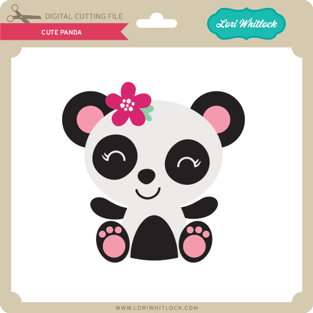 Cute Panda - Lori Whitlock's SVG Shop