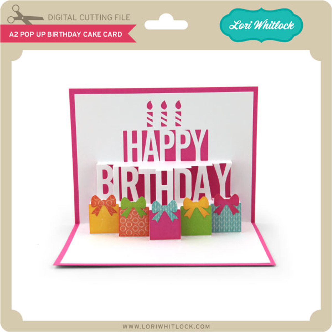 Pink Slice Of Cake Pop Up Card - Planet Pop Up
