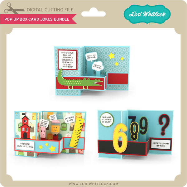 Pop Up Box Card Jokes Bundle - Lori Whitlock's SVG Shop