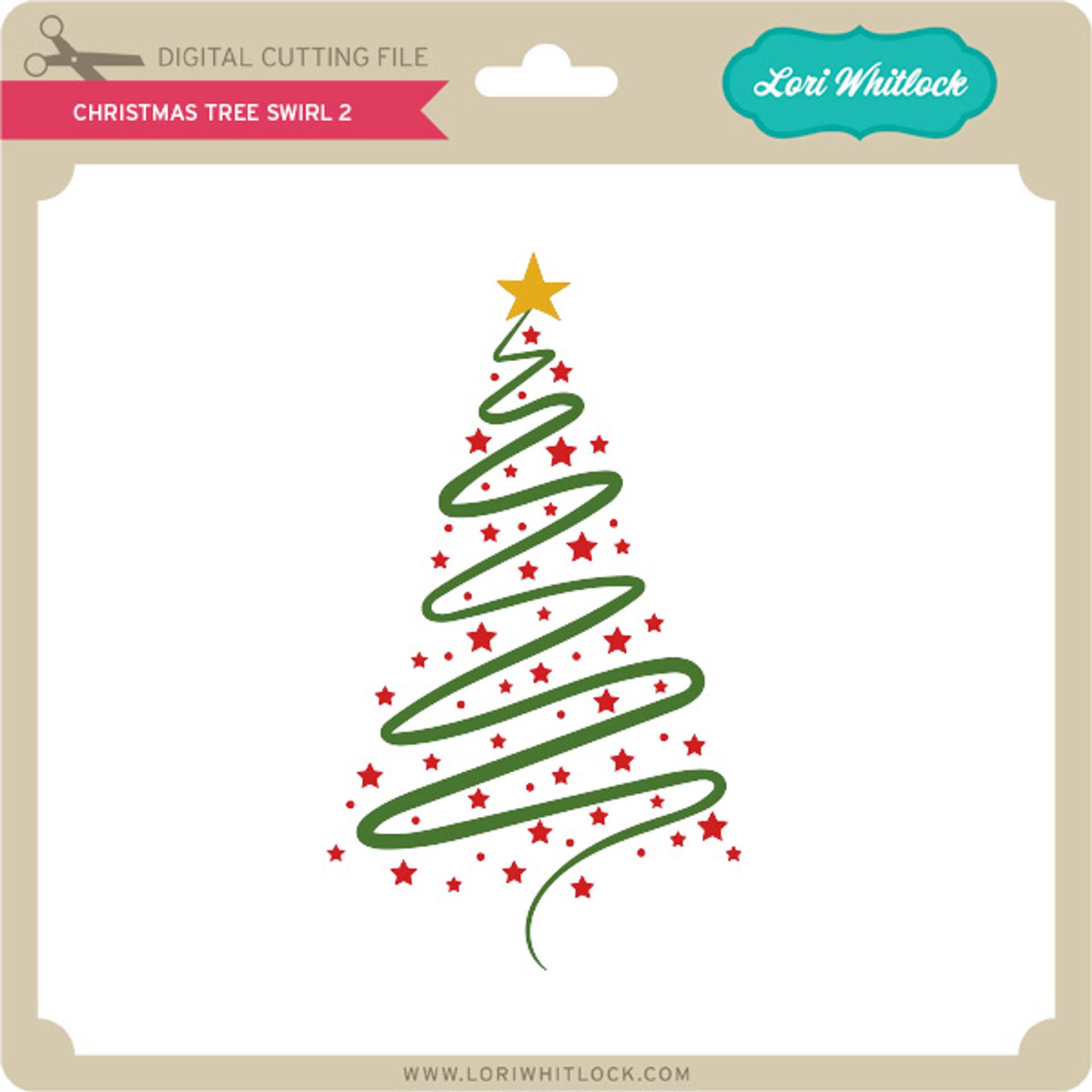 Swirl Christmas Tree Lori Whitlocks Svg Shop 