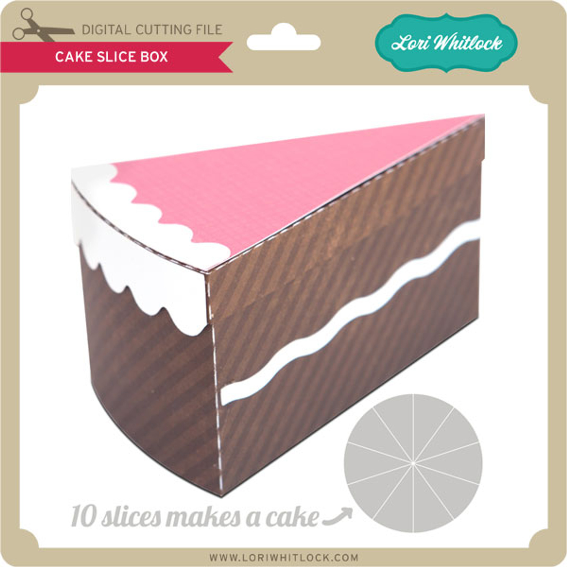 Cake Slice Box Lori Whitlock's SVG Shop