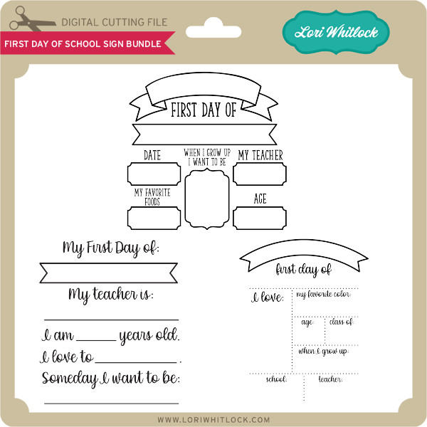 School Birthday Sign Bundle - Lori Whitlock's SVG Shop