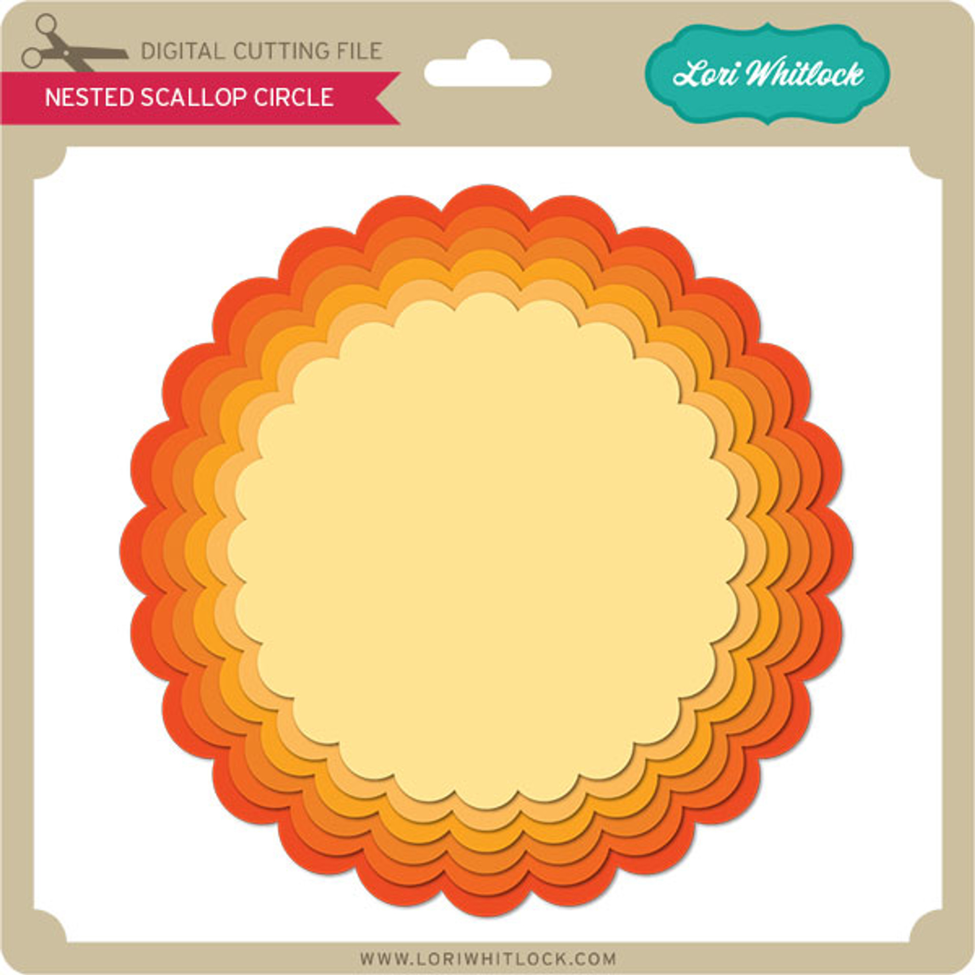 Scalloped Circles - Lori Whitlock's SVG Shop