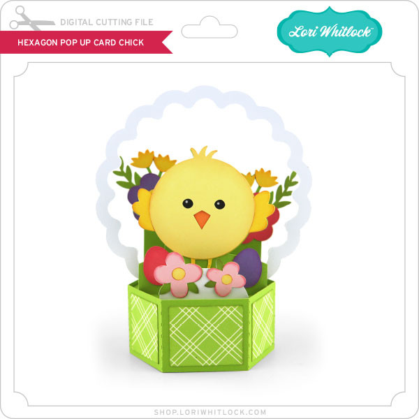 Pop Up Box Card Spring Chick - Lori Whitlock's SVG Shop