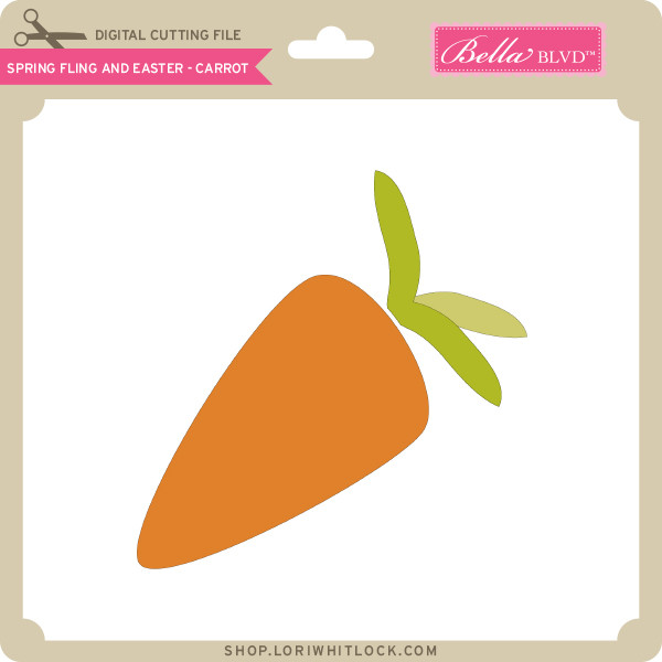A2 Box Card Easter Carrot Lori Whitlock's SVG Shop