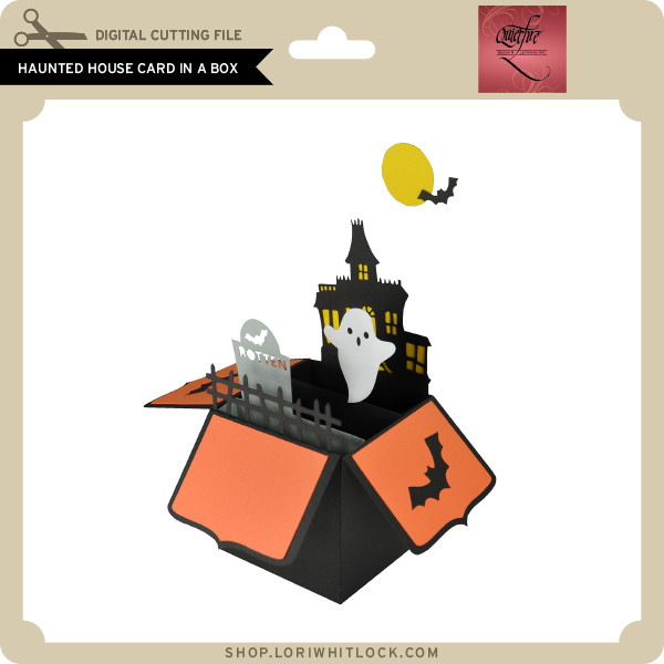 Box Card Haunted House 3 - Lori Whitlock's SVG Shop