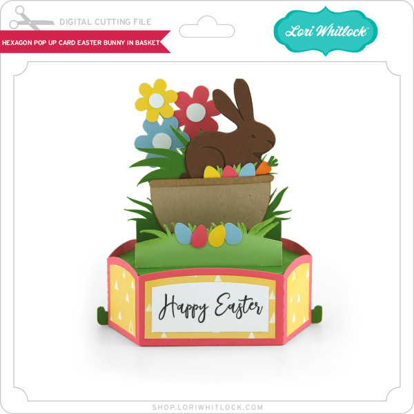 Hexagon Pop Up Card Easter Basket - Lori Whitlock's SVG Shop