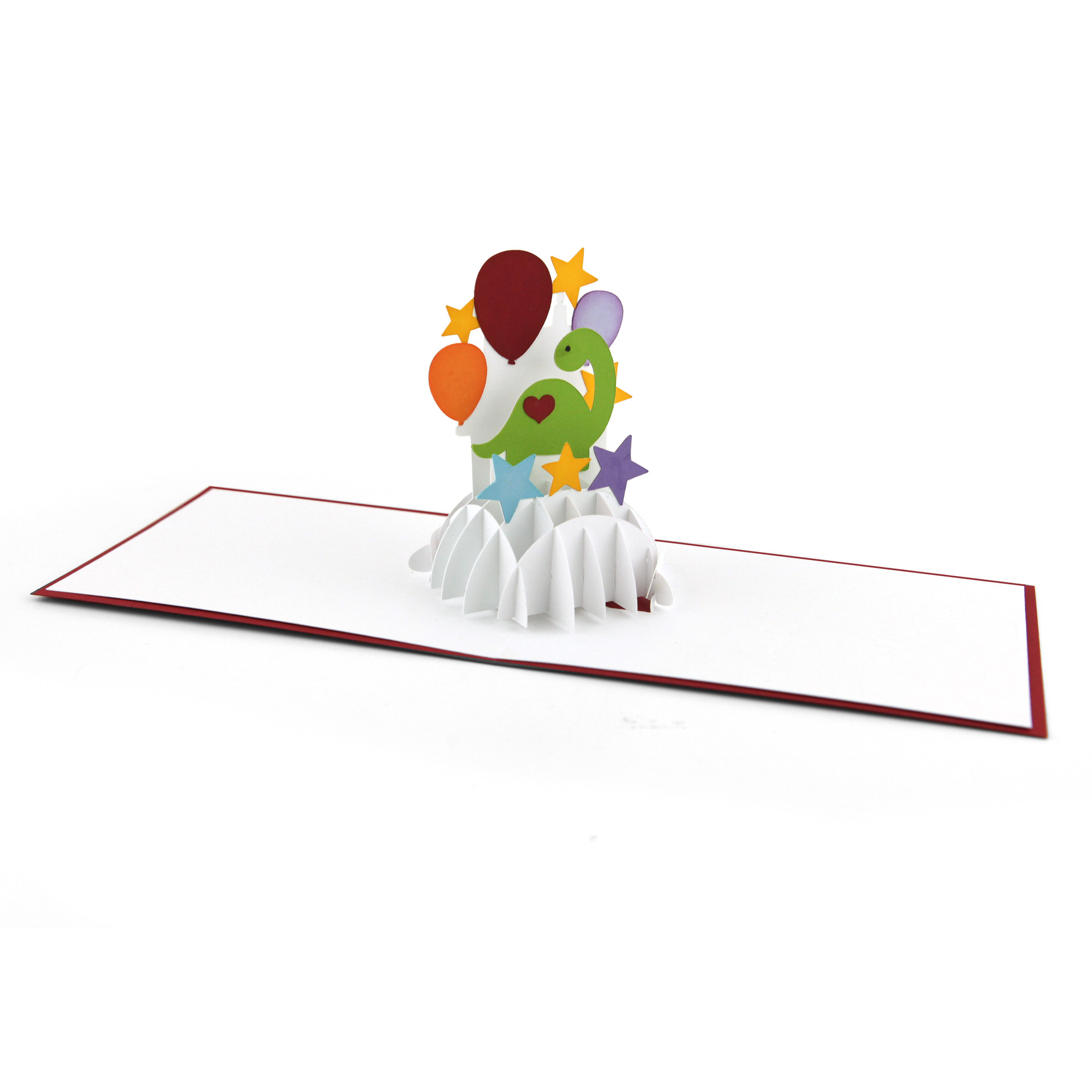 A2 Sliceform Pop Up Card Birthday Dinosaur - Lori Whitlock's SVG Shop