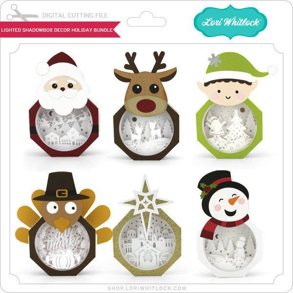Lighted Shadowbox Seasons Bundle - Lori Whitlock's SVG Shop