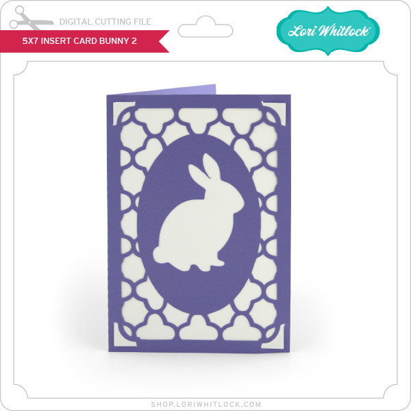 5X7 Insert Card Bunny 2 - Lori Whitlock's SVG Shop