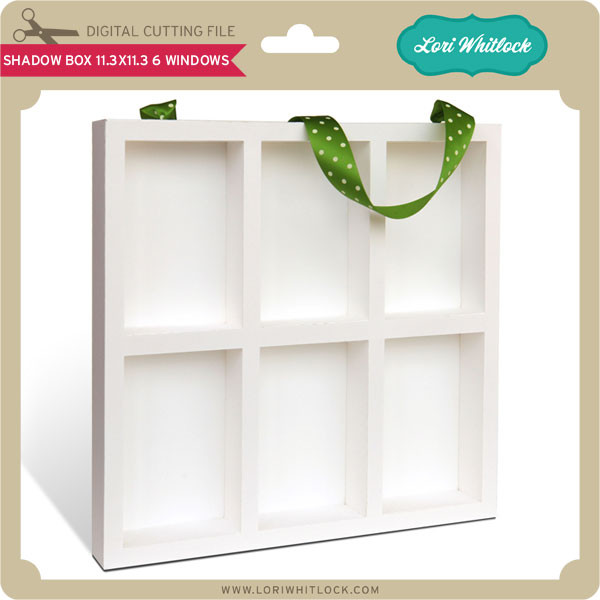 Shadow Box 11.3x11.3 6 Windows - Lori Whitlock's SVG Shop