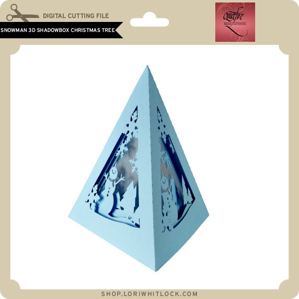 Snowman 3D Shadowbox Christmas Tree - Lori Whitlock's SVG Shop