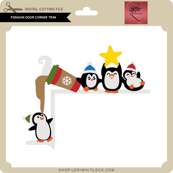 Penguin Door Corner Trim - Lori Whitlock's SVG Shop