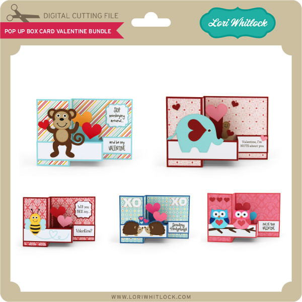 Pop Up Box Card Valentine Bundle - Lori Whitlock's SVG Shop