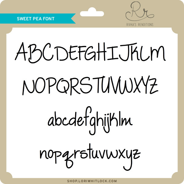LW Sweet Pea Font - Lori Whitlock's SVG Shop