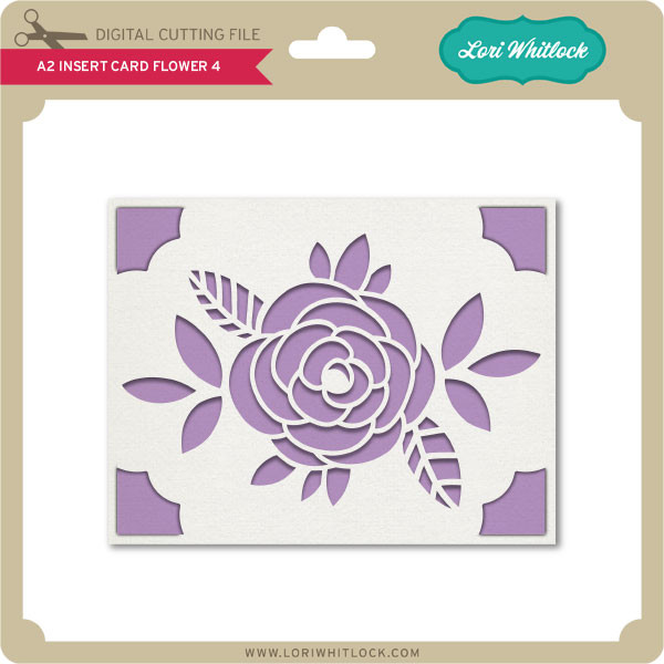 A2 Insert Card Flower Spray - Lori Whitlock's SVG Shop