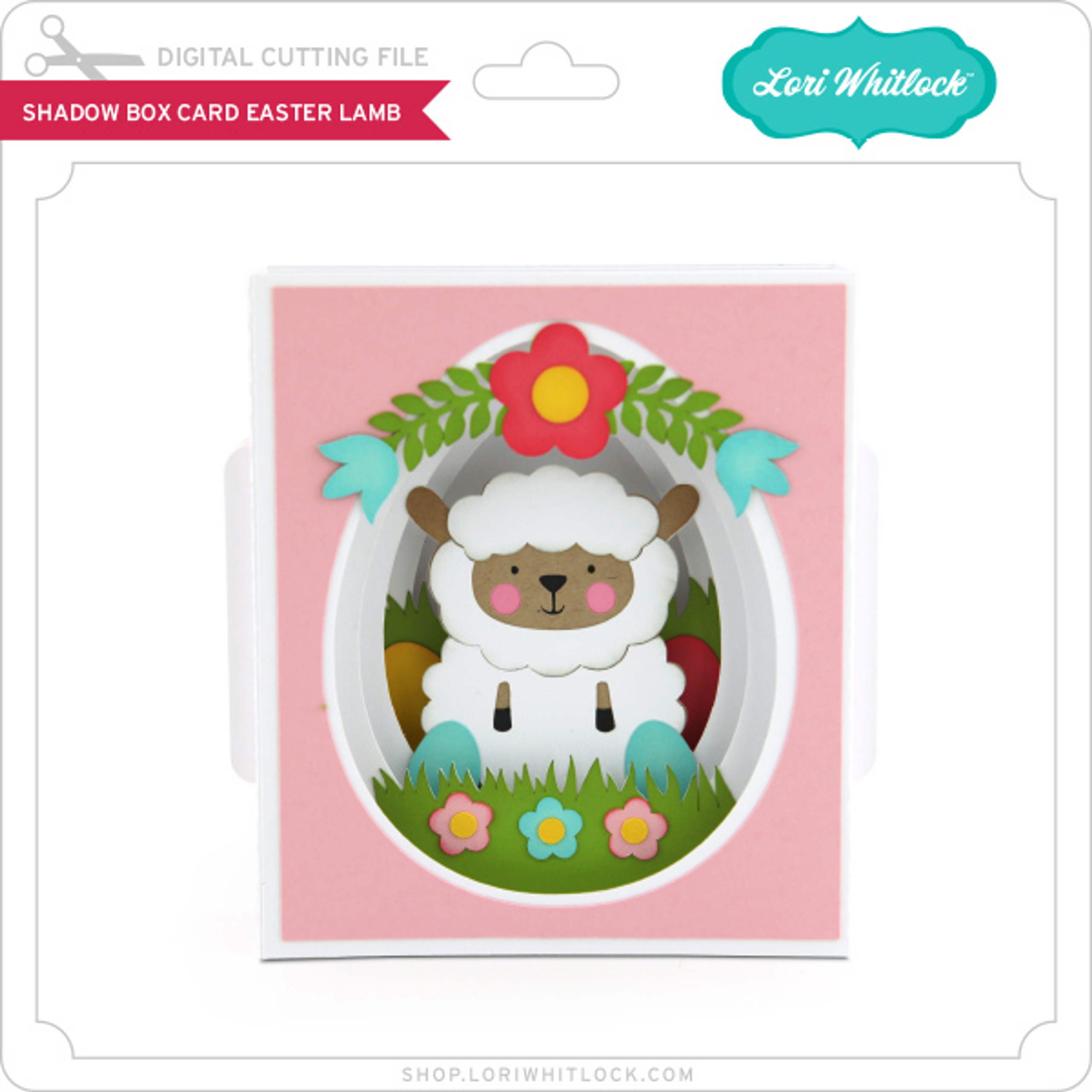 Shadow Box Card Easter Lamb Lori Whitlock's SVG Shop
