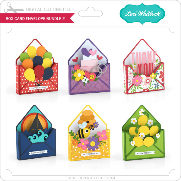 Box Card Envelope Bundle 2 - Lori Whitlock's SVG Shop