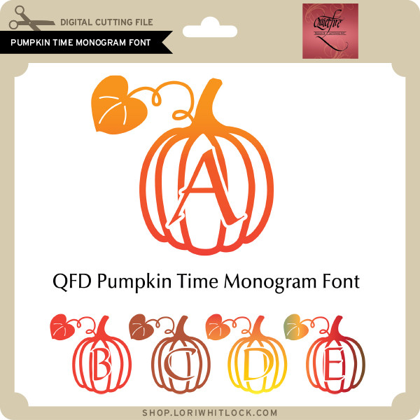Pumpkin Time Monogram Font - Lori Whitlock's SVG Shop