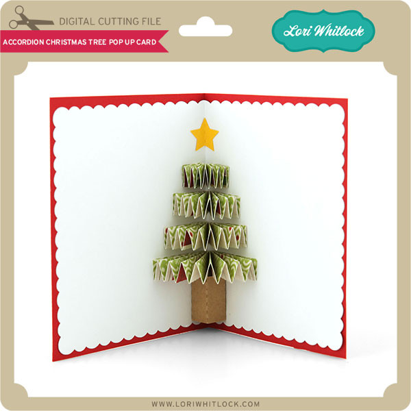 Christmas Tree Pop Up Card Lori Whitlock's SVG Shop