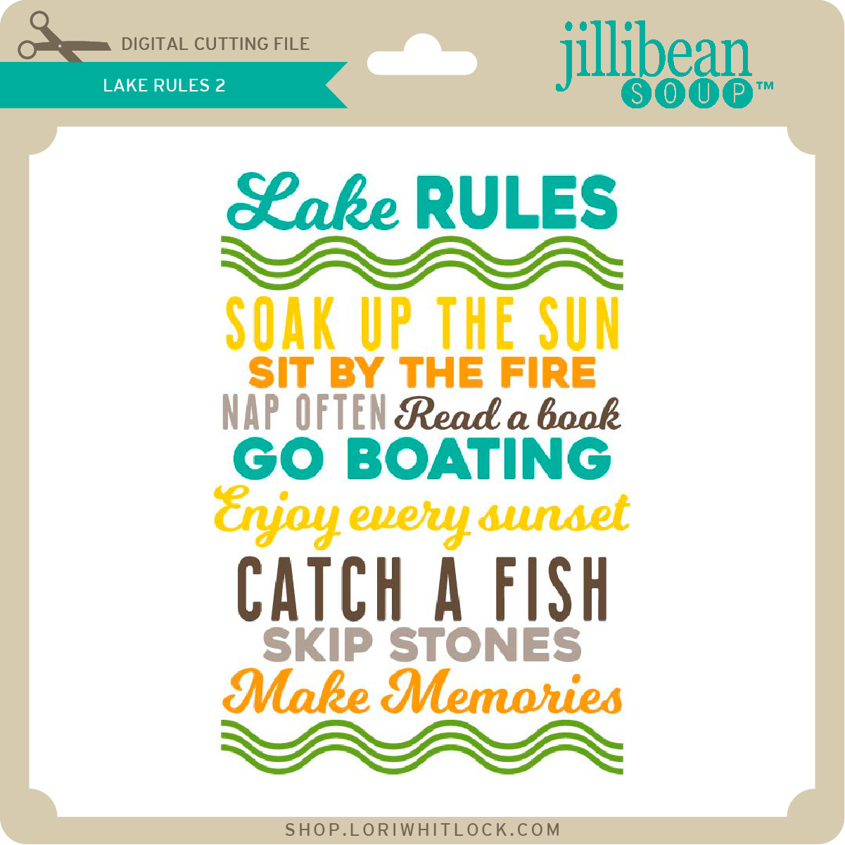 Lake Rules - Lori Whitlock's SVG Shop