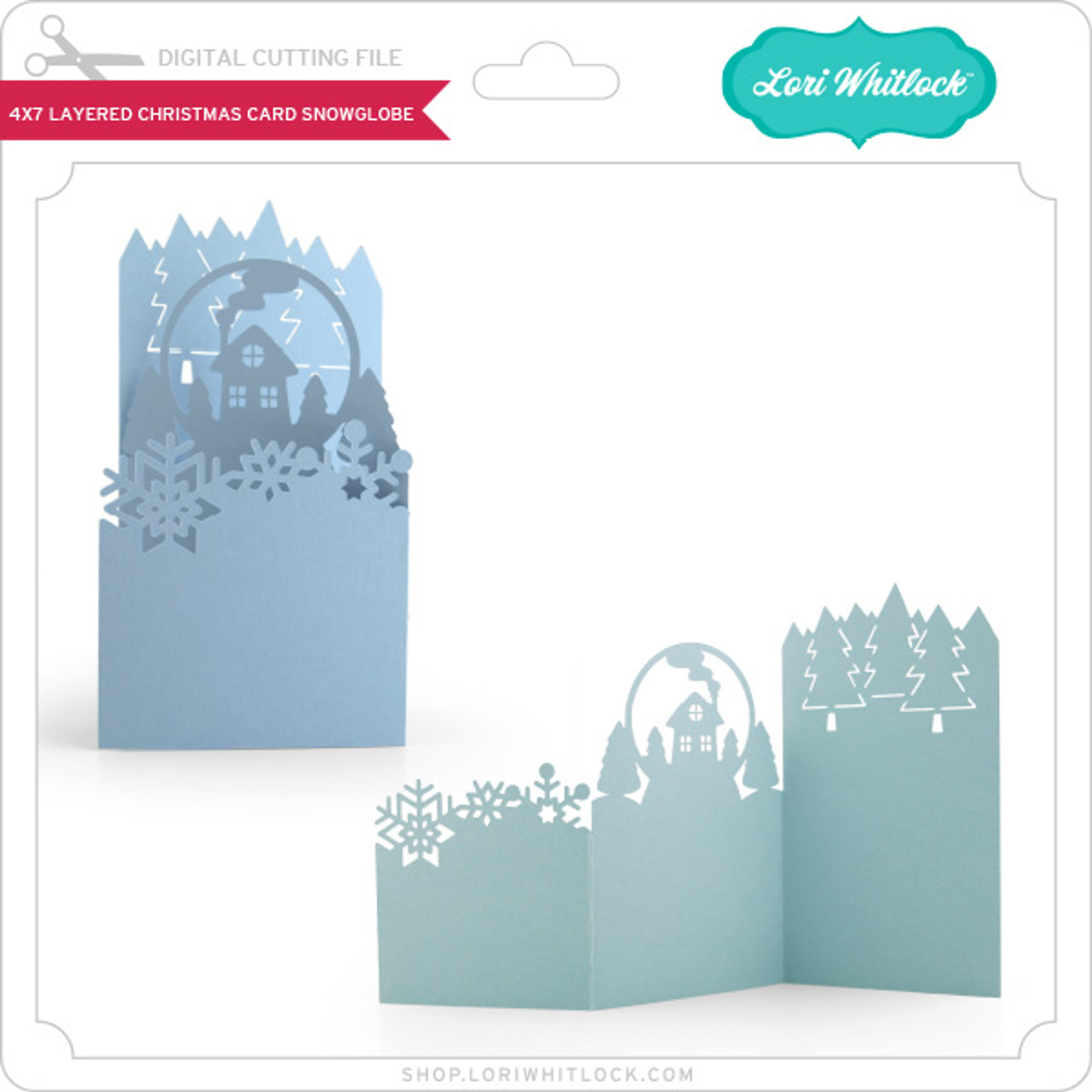 4x7 Layered Christmas Card Bundle - Lori Whitlock's SVG Shop