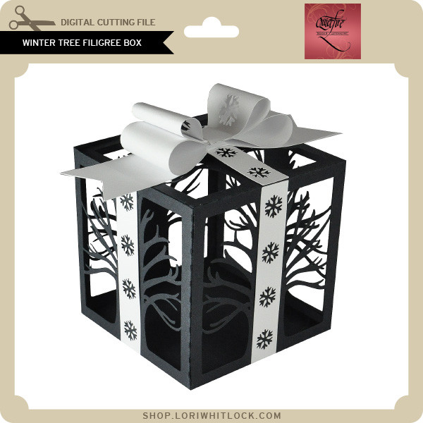 Winter Tree Filigree Box - Lori Whitlock's SVG Shop