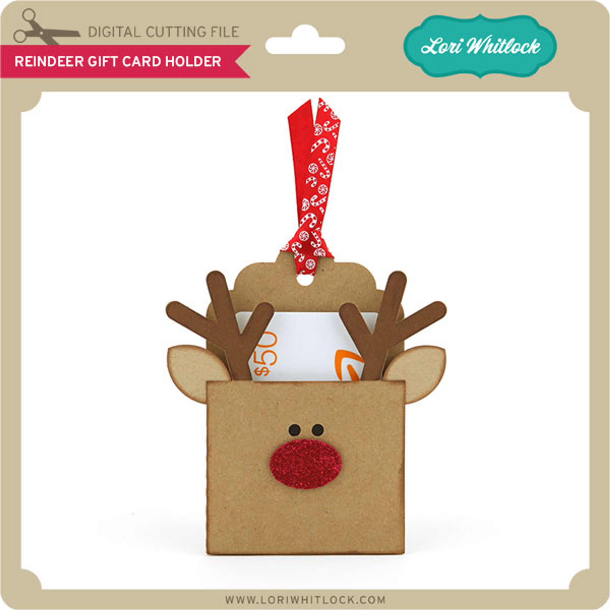 Double Sliding Santa Gift Card Holder - Lori Whitlock's SVG Shop