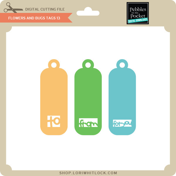 Flowers And Bugs Tags 13 - Lori Whitlock's SVG Shop