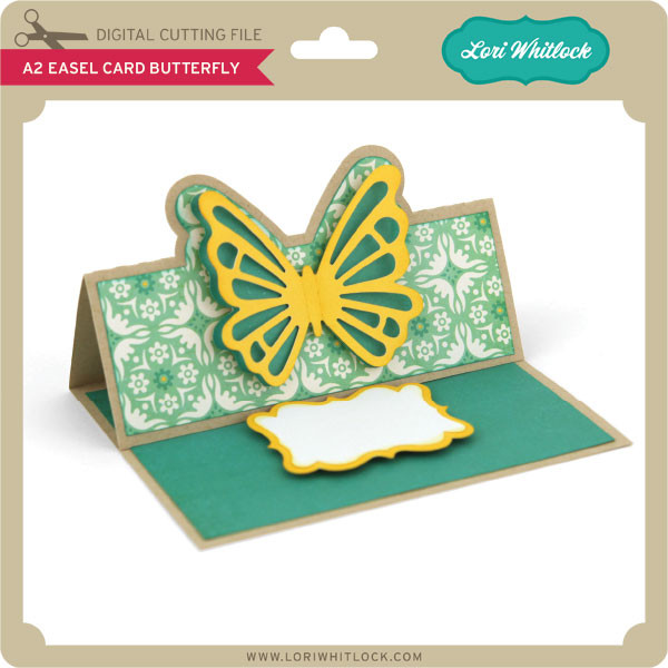 A2 Easel Card Butterfly - Lori Whitlock's SVG Shop