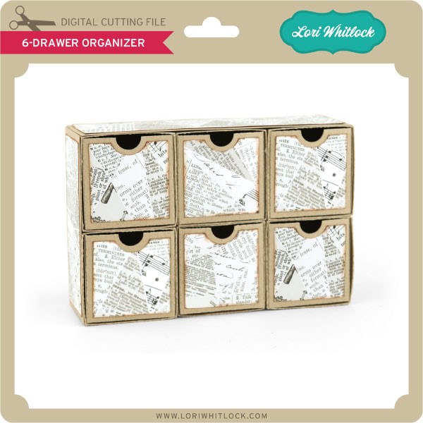 6 Drawer Organizer Lori Whitlock's SVG Shop