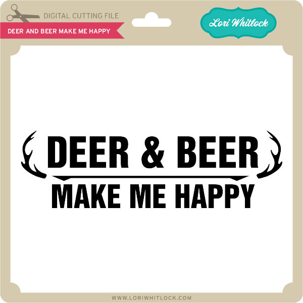 Deer & Beer Make Me Happy Embossed Metal Sign main image 1