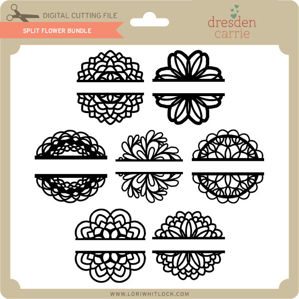 Split Flower Design Split Flower Bundle - Lori Whitlock's SVG Shop