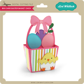 Box Card Easter Basket Chick - Lori Whitlock's SVG Shop