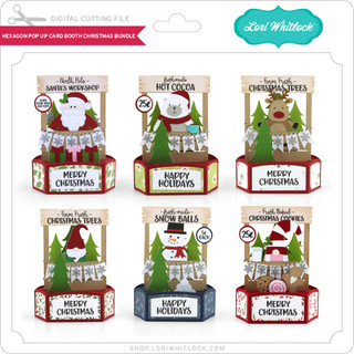Hexagon Pop Up Card Booth Christmas Bundle - Lori Whitlock's SVG Shop