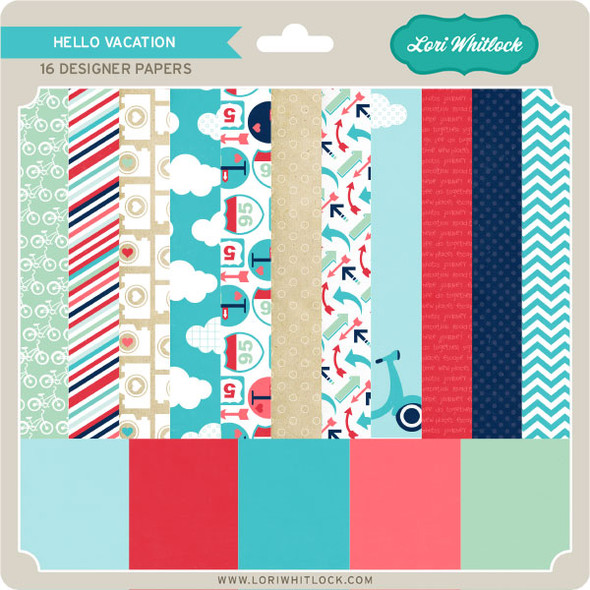 Pattern Fill Set Hello Vacation