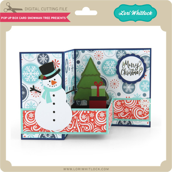 Pop Up Box Card Snowman Tree Presents