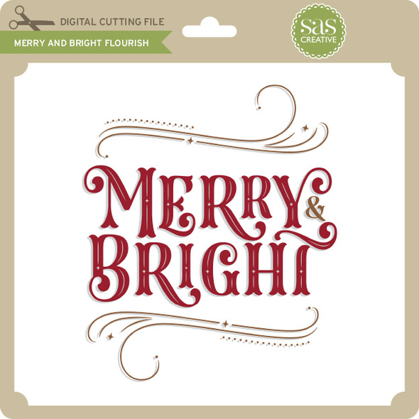 Merry and Bright Flourish 2